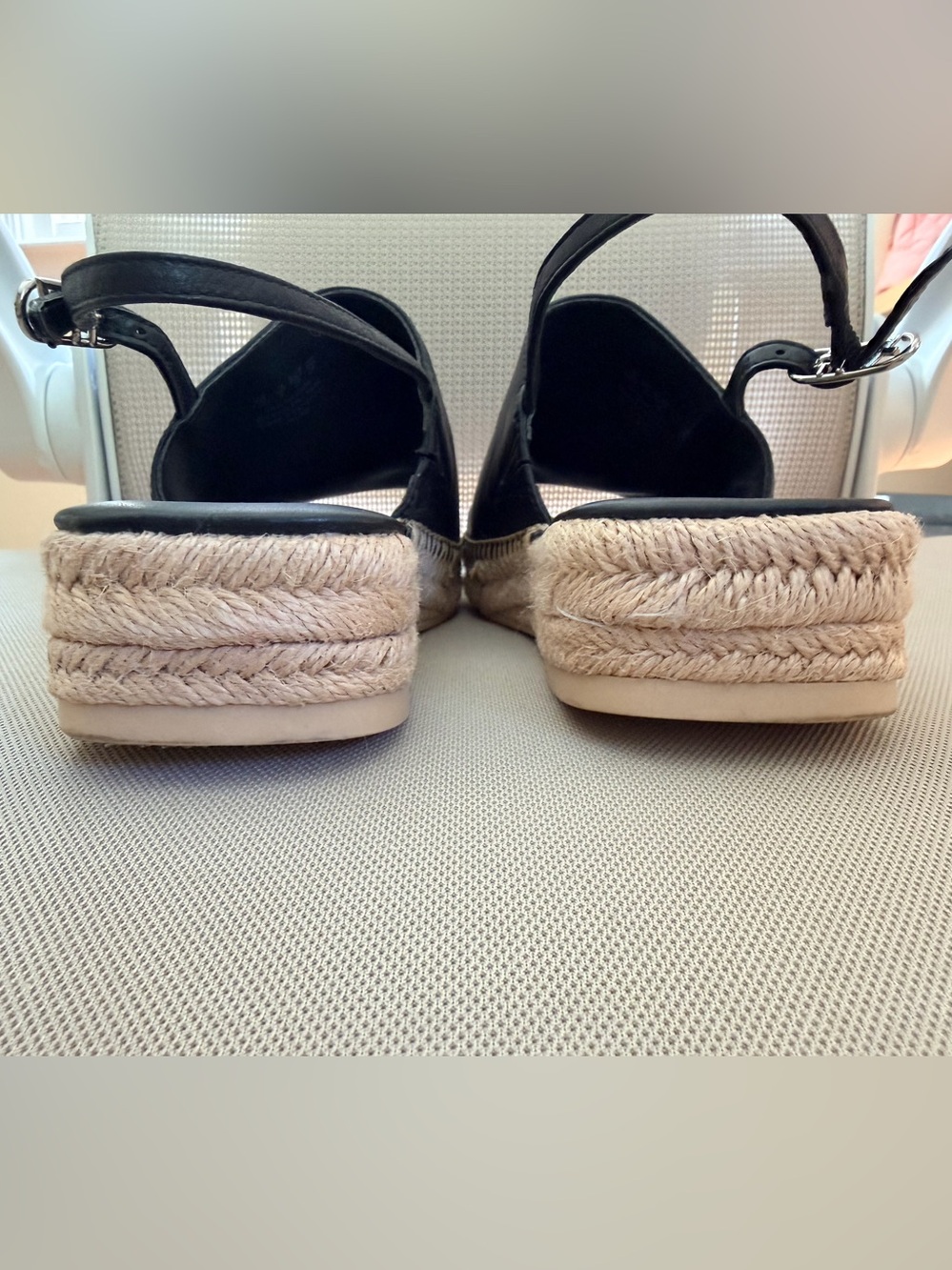 EUC Franco Sarto Rune Slingback Sandal Black Leather 7.5 M - Picture 8 of 12